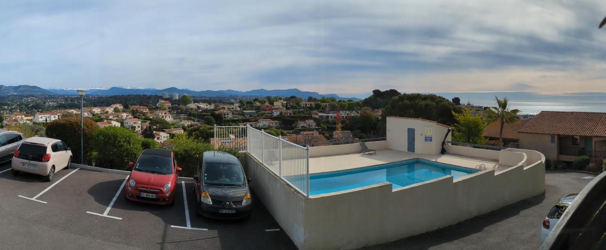 Charmant 2P Au Calme, Jardin, Piscine, Vue Panoramique Et Stationnement Villeneuve-Loubet Exterior photo